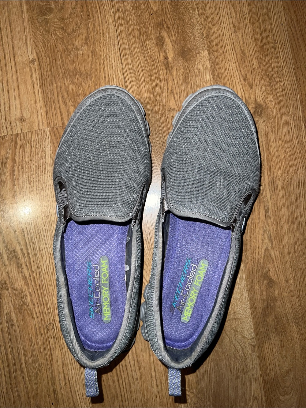 Skechers Air-Cooled Memory Foam Gray Slip-On Sneakers
